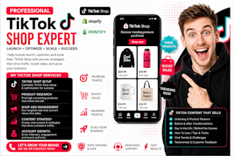 setup print on demand tiktok shop seo listing printify printiful, tiktok ads, va