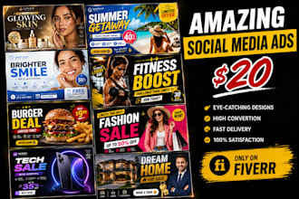 design creative social media posts, banners and ads that stand out
