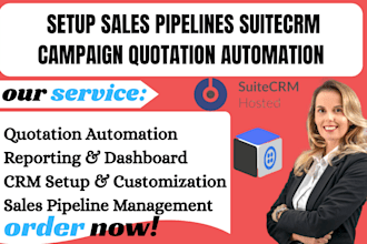 setup suitecrm hubspot sales pipelines email campaign automation manufacturing