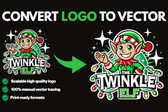 convert logo to vector and redraw professionally