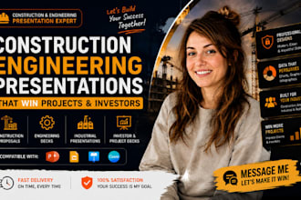 construction proposal powerpoint, engineering deck, industrial PPT