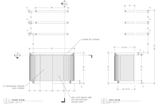 create shop drawing of custom furniture and millwork