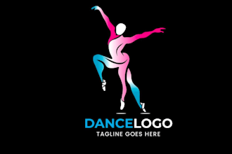 design magics girls dance vintage logo design with company