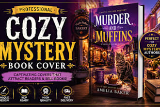design a cozy mystery book cover for kindle and paperback