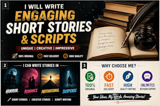 write stories and script