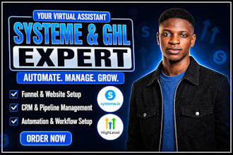 setup your systeme io sales funnel systeme io online course, gohighlevel website
