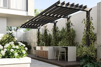 design commercial building exterior realistic architectural rendering restaurant