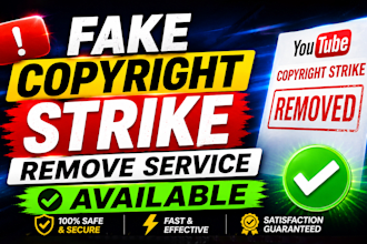 remove fake copyright strikes professionally