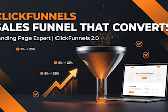 create a high converting clickfunnels sales funnel with landing page and copy