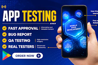 provide 12 testers google play closed testing 20 tester mobile app testing