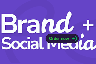 design modern brand identity kit and social media templates