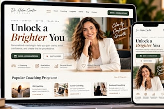 design coach website, consultant website, therapy and speaker wordpress website