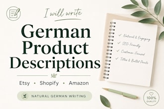 write natural german product descriptions
