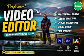 edit cinematic brand videos, reels and corporate videos using premiere pr