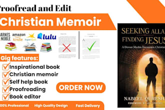 proofread, edit your christian memoir, self help book and inspirational novel