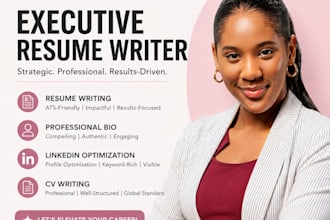 write your senior executive resume and linkedin profile