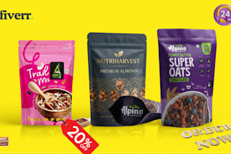 do product packaging design, product lebel design, bottle, box, and pouch design