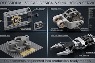 do industrial 3d design, 3d cad assembly engineering with solidworks, fusion 360