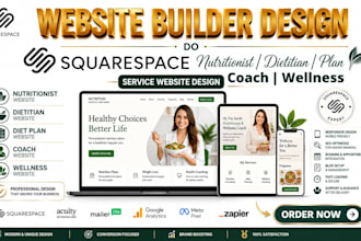 do squarespace nutritionist dietitian plan coach wellness service website design