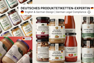 german product label packaging design food supplement cbd realistic label design