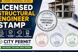 licensed structural engineer stamp georgia california virginia stamp city permit