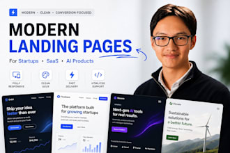 build your modern startup landing page