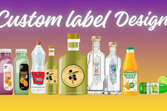 design professional bottle, product label and packaging illustrations