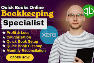 do quickbooks clean up, setup and bookkeeping in quickbooks online, xero setup