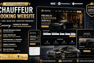 build chauffeur website, limousine and taxi booking website
