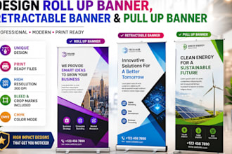 design roll up banner, rectactable banner and pull up banner