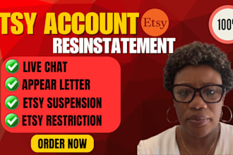 do etsy resinstatement, etsy suspension, appear letter for etsy reopen