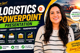 logistics powerpoint presentation, freight company sales deck, supply PPT