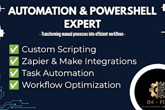create custom automation workflows and powershell scripts
