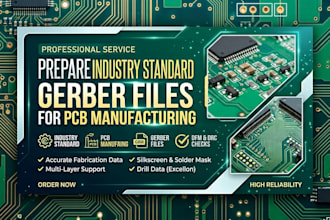 prepare industry standard gerber files for pcb manufacturing