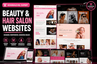 design a modern beauty salon website in gohighlevel