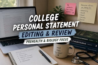 review and edit your prehealth college personal statement