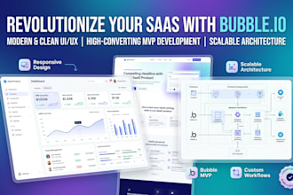 design a responsive bubble website, bubble mvp, and bubble saas app
