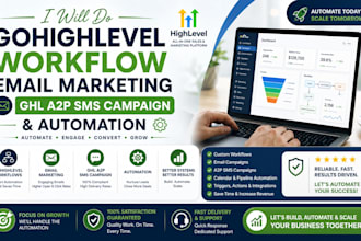 do gohighlevel workflow email marketing ghl a2p sms campaign and automation