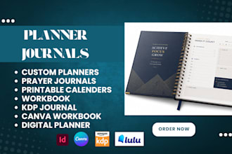 design redesign canva planner canva journal kdp journal, canva ebook workbook