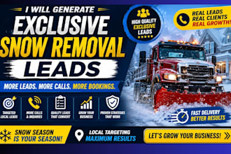 generate premium snow removal leads for local contractors