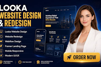 design looka website redesign webflow framer looka website redesign