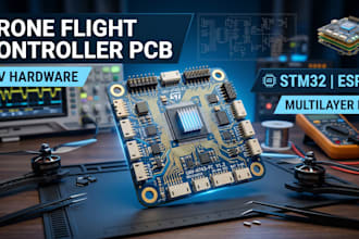 design pcb flight controller for drone and uav projects, esc controller