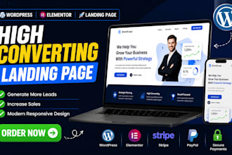 design high converting wordpress landing page website