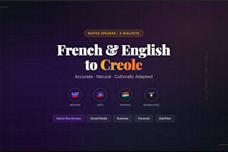 translate french or english into creole