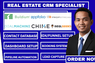 setup buildlium appfolio propstream dealmachine chime crm automation real geeks