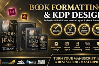 format KDP books, design covers, ingramspark paperback, interior formatting