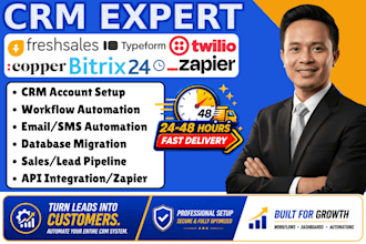 bitrix24 freshsales copper crm workflows typeform automation zapier integration
