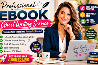 ghostwrite a thriller, horror, mystery or crime fiction novel