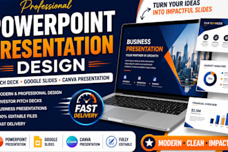 design modern canva powerpoint presentation pitch deck google slides design