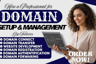 connect your domain name with hosting, update nameservers dns, website creation